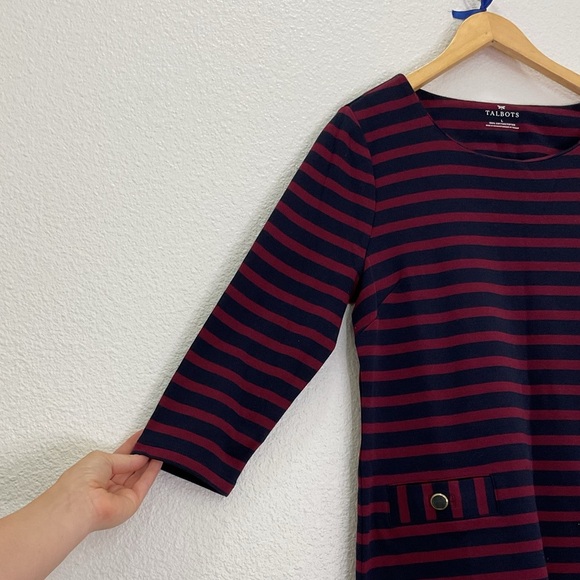 NWT Talbots Striped Sweater Dress - Picture 3 of 5